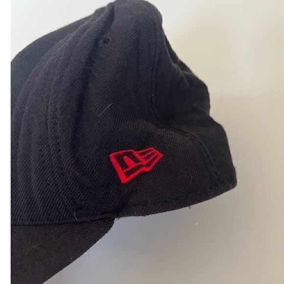 Vintage LA Angels Hat Cap Fitted Mens 7 3/8 New Era 59FIFTY MLB Baseball Black - Picture 3 of 4